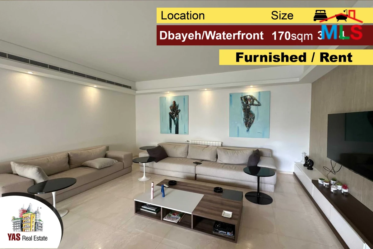 Dbayeh/Waterfront 170m2 | 50m2 Garden | New | Furnished | Rent | MJ