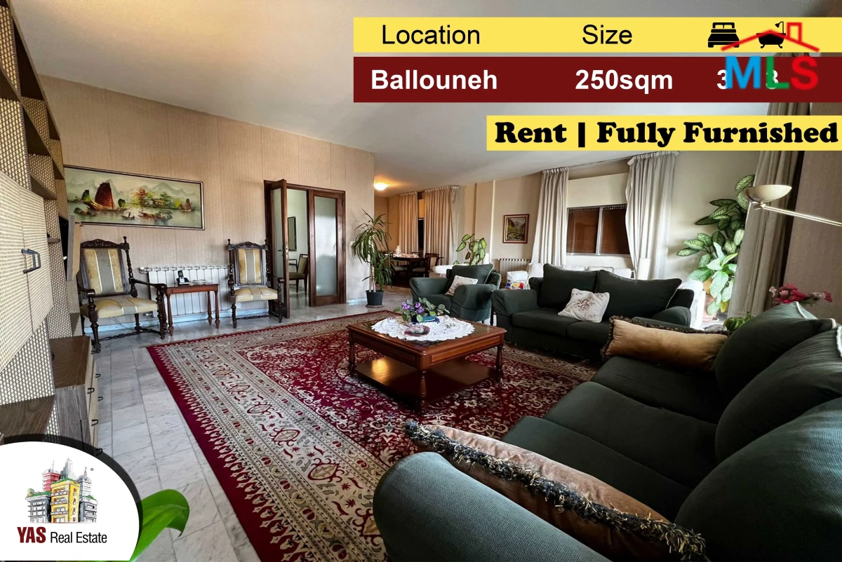 Ballouneh 250m2 | Furnished | Rent | Mountain View | KS MY