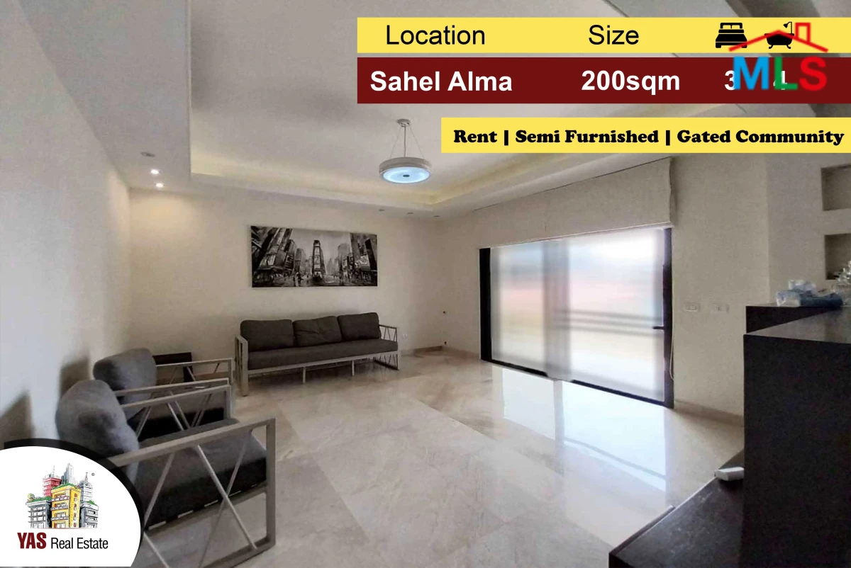 Sahel Alma 200m2 | Rent | Semi Furnished | Gated Community | IV KS