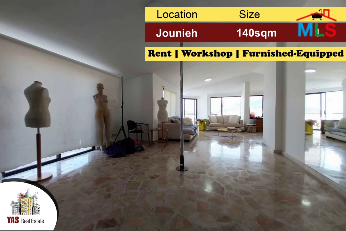 Jounieh 140m2 | 30m2 Terrace | Rent | Workshop space | Furnished | IV
