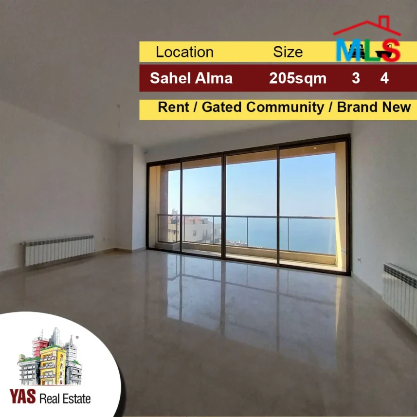 Sahel Alma 205m2 | Rent | Gated Community | Brand-New