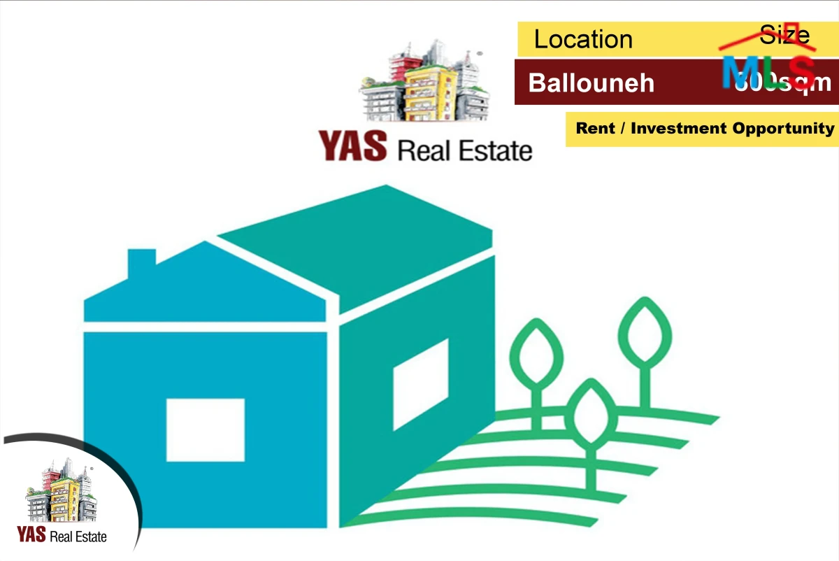 Ballouneh 800m2 | Land for rent | Flat | Investment Opportunity