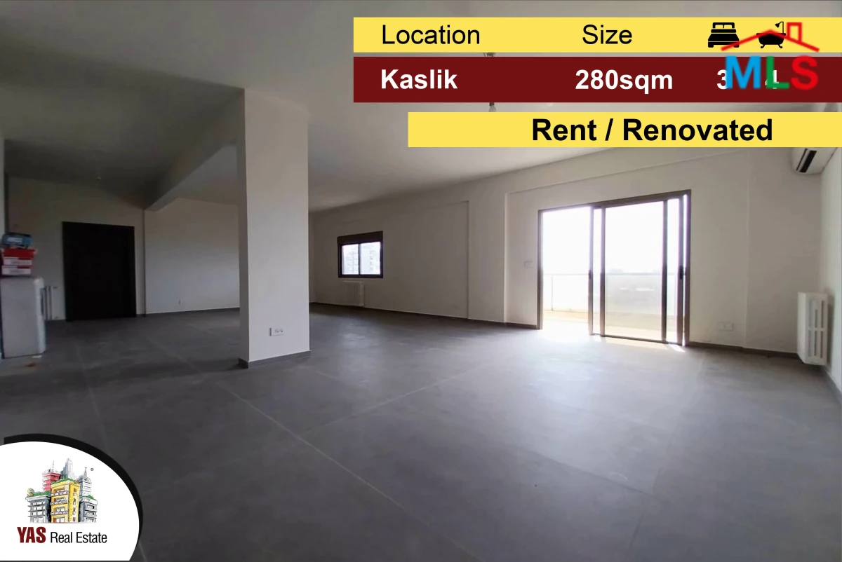 Kaslik 280m2 | Rent | Brand New | High End | Renovated