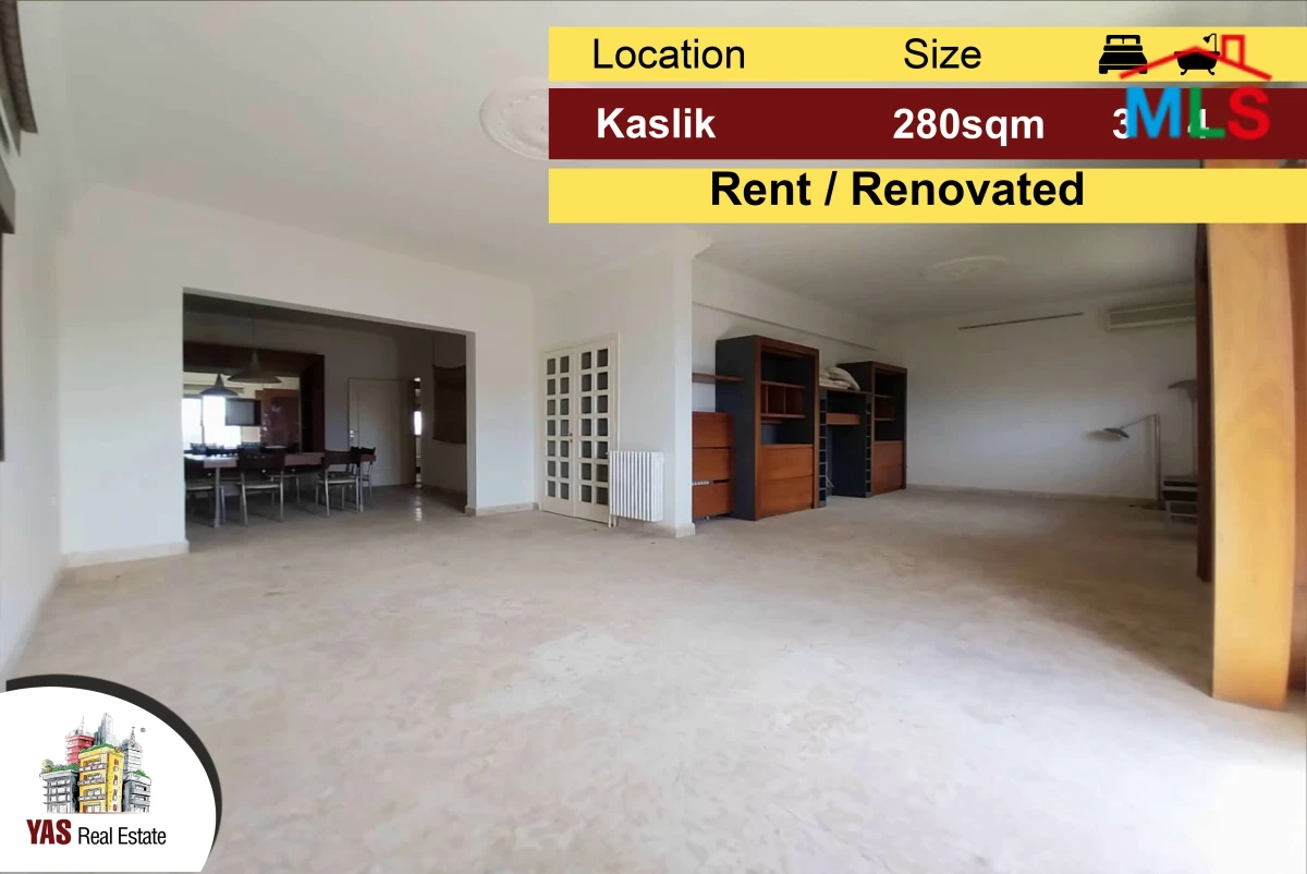 Kaslik 280m2 | Rent | Semi-Furnished | Renovated | Premium View