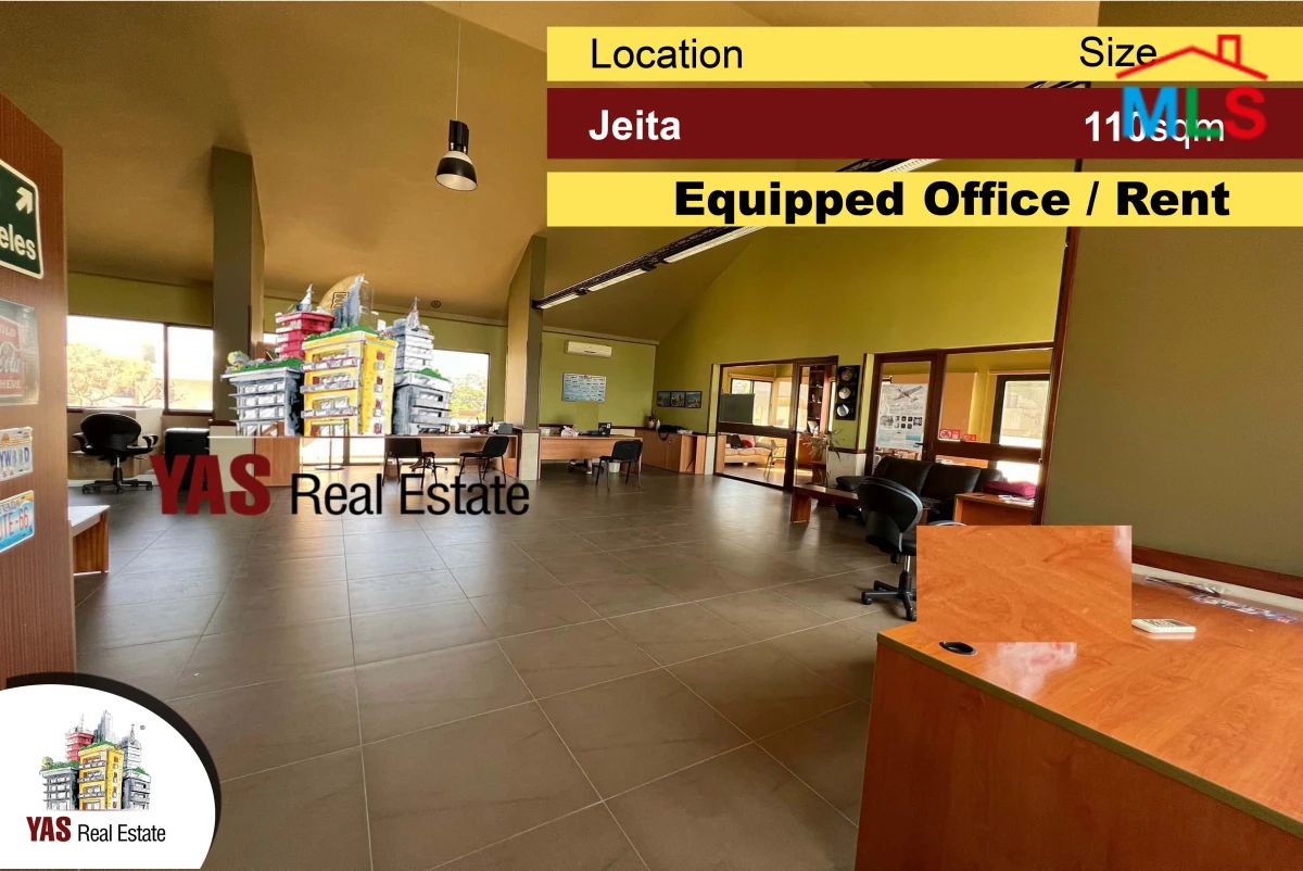 Jeita 110m2 Office + 110m2 Terrace | Prime Location | Rent | Unique