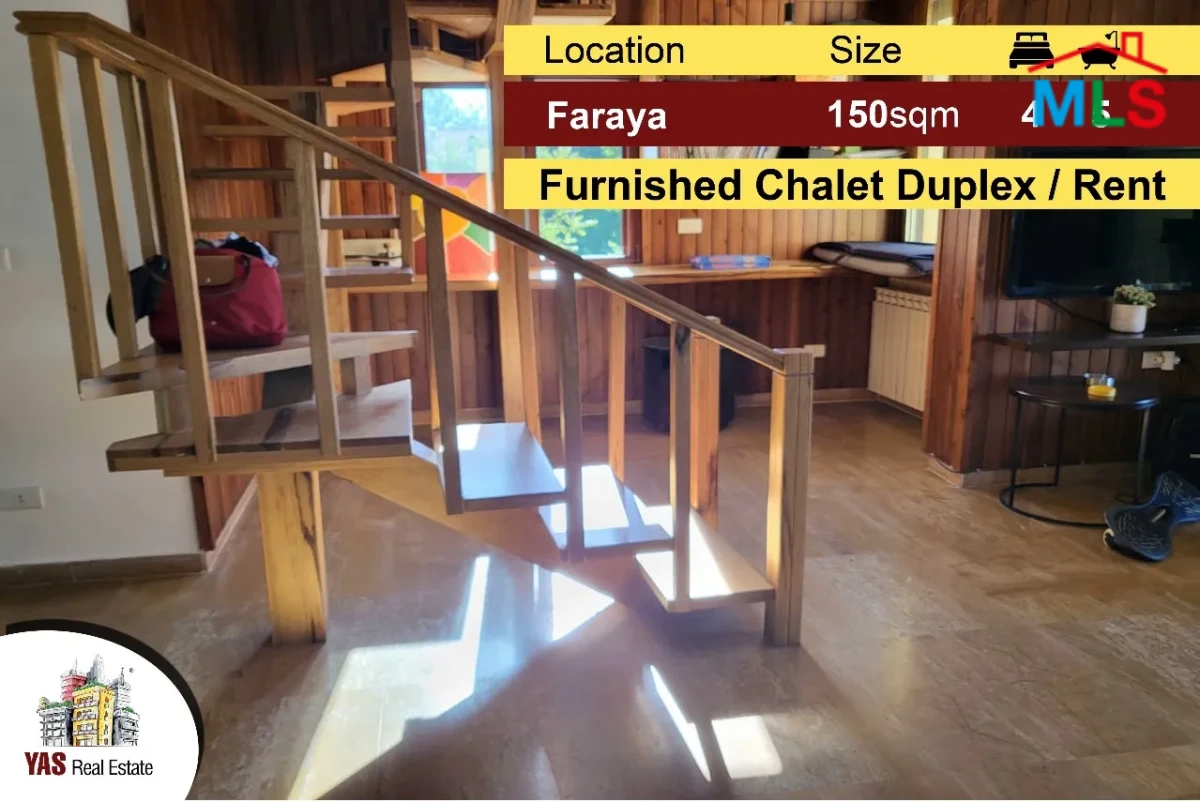 Faraya 150m2 | Chalet Duplex | Rent | Furnished | Cozy | Mountain View