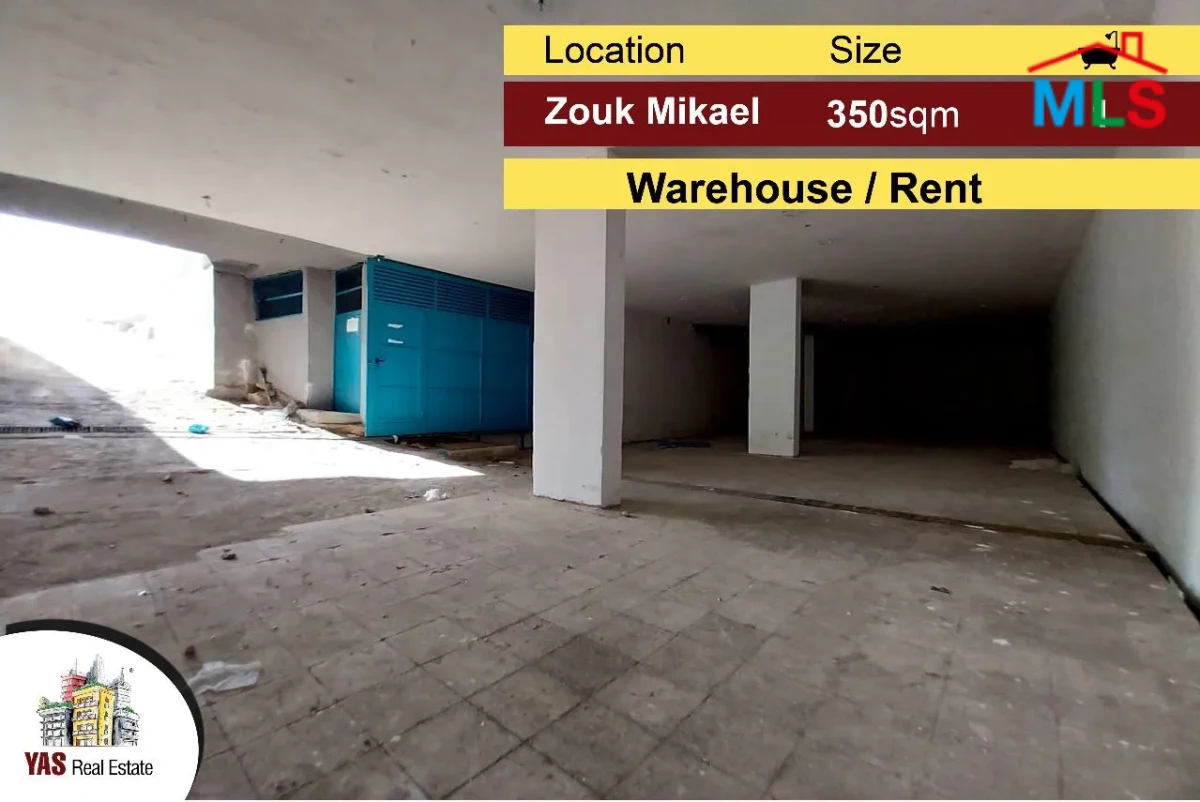 Zouk Mikael 350m2 | depot / Warehouse | For Rent | Prime Location