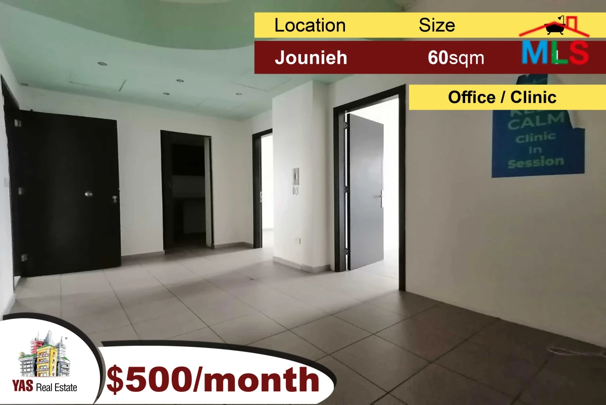 Jounieh 60m2 | Office | For Rent | Prime Location | Luxury