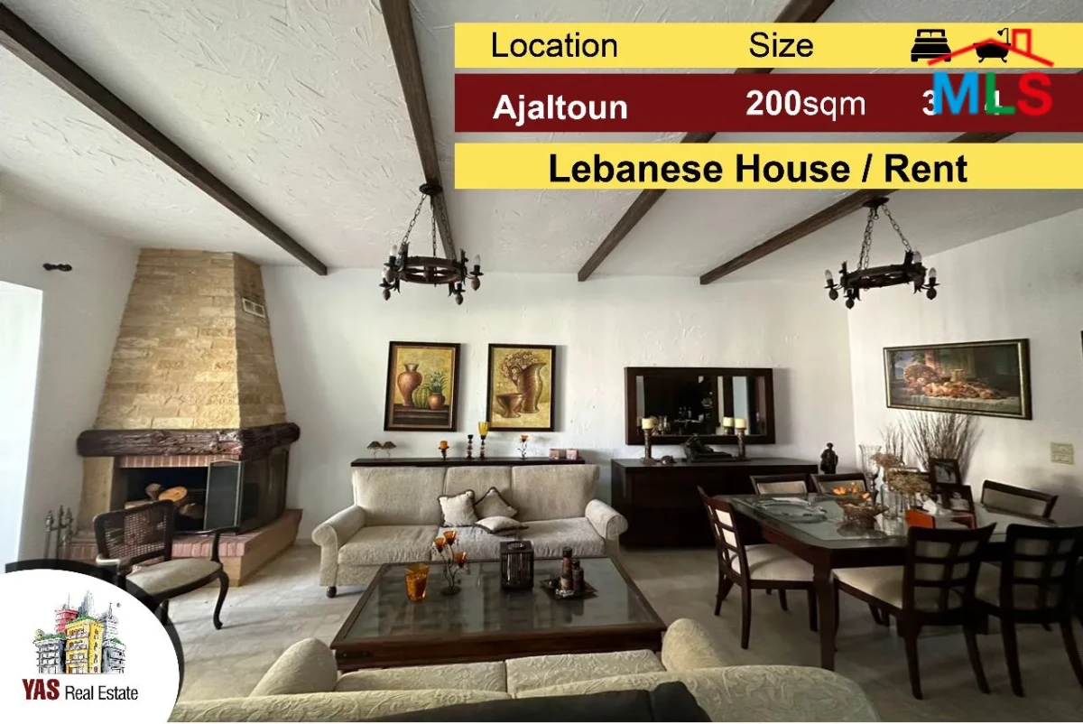 Ajaltoun 200m2 + 200m2 Gardens | Lebanese House | Rent | Mountain View