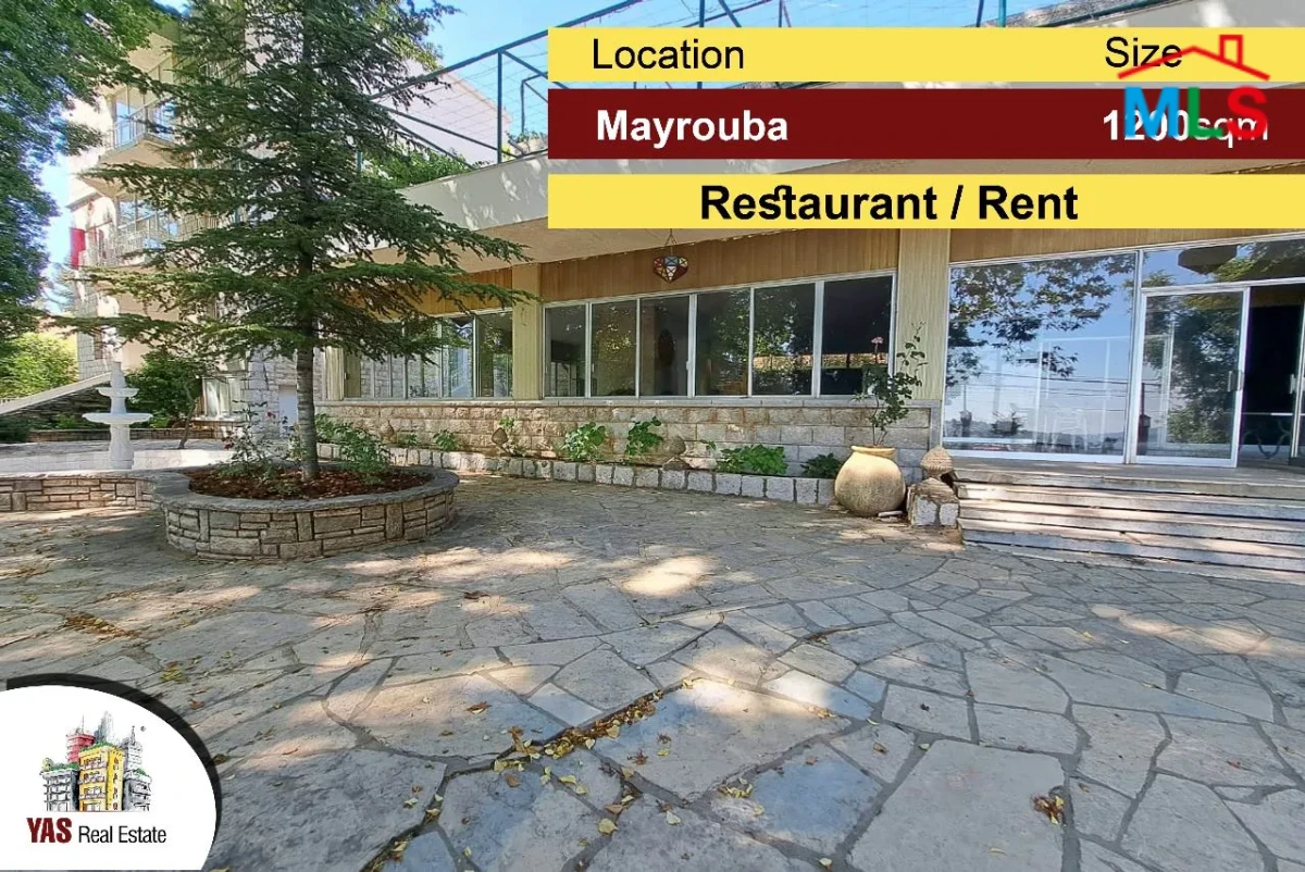 Mayrouba 1200m2 + 400m2Terrace | Restaurant | Rent | Prime Location