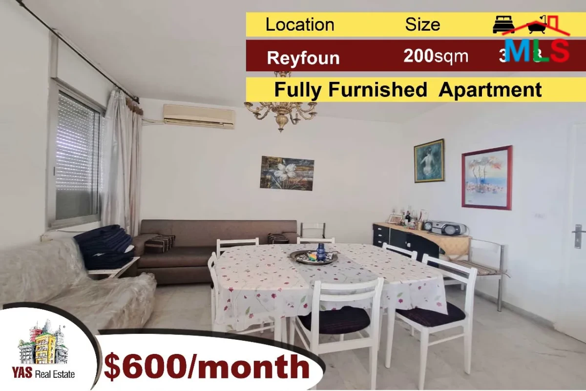 Reyfoun 200m2 | Modern | Furnished Apartment | Rent | View