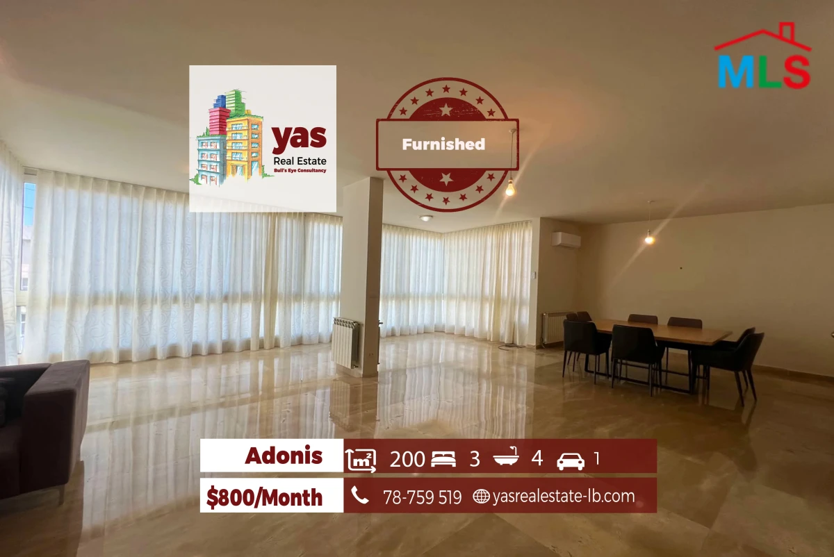 Adonis 200m2 | Furnished | Rent | Prime Location | Calm Street |EH