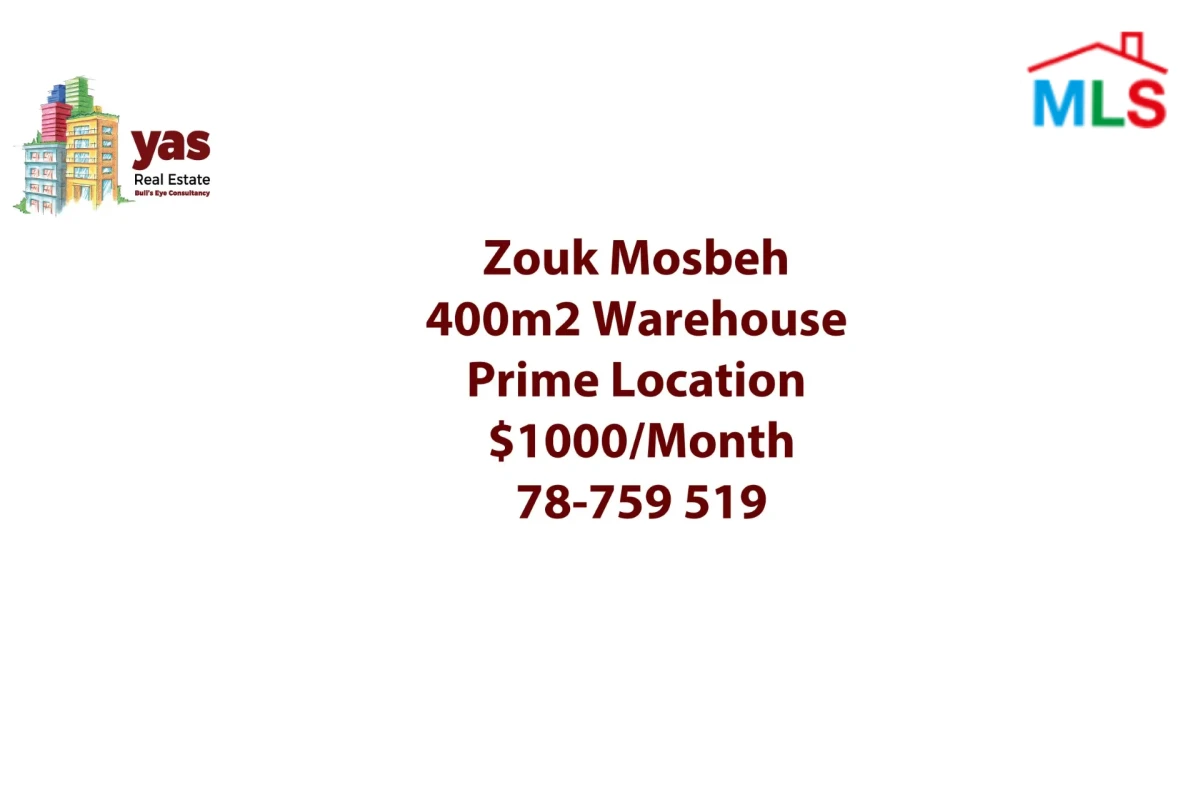 Zouk Mosbeh 400m2 | Warehouse | Rent | Prime Location | RH