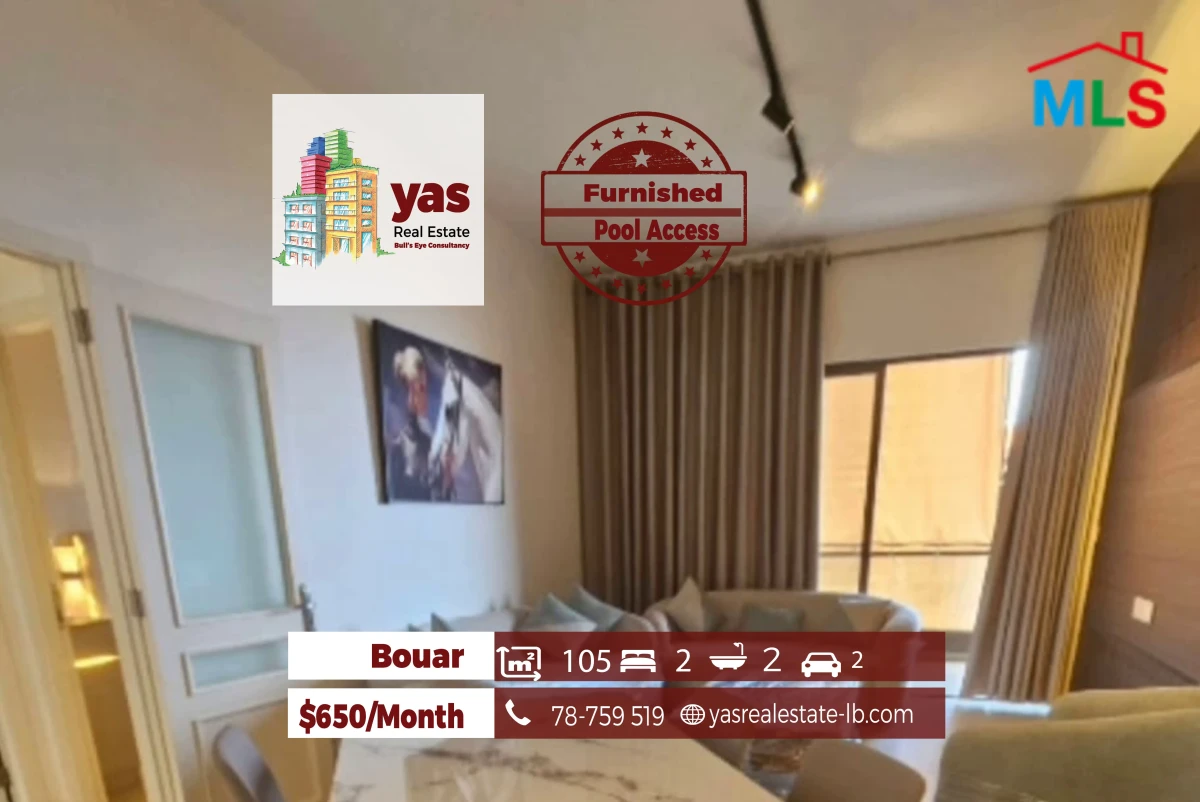 Bouar 105m2 | Furnished | Pool Access | Decorated | ABA