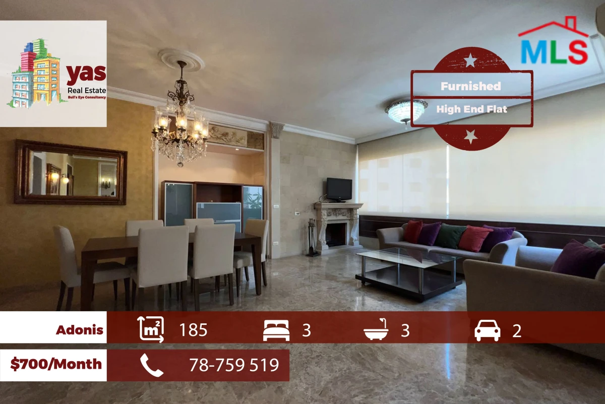 Adonis 185m2 | Furnished | Rent | High End | Decorated | Calm | RH/EL
