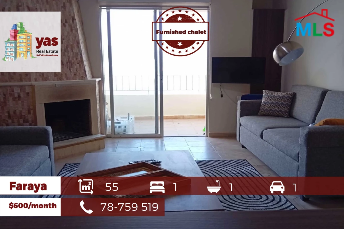 Faraya 55m2 | Furnished Chalet | Mountain View | Rent | TW |