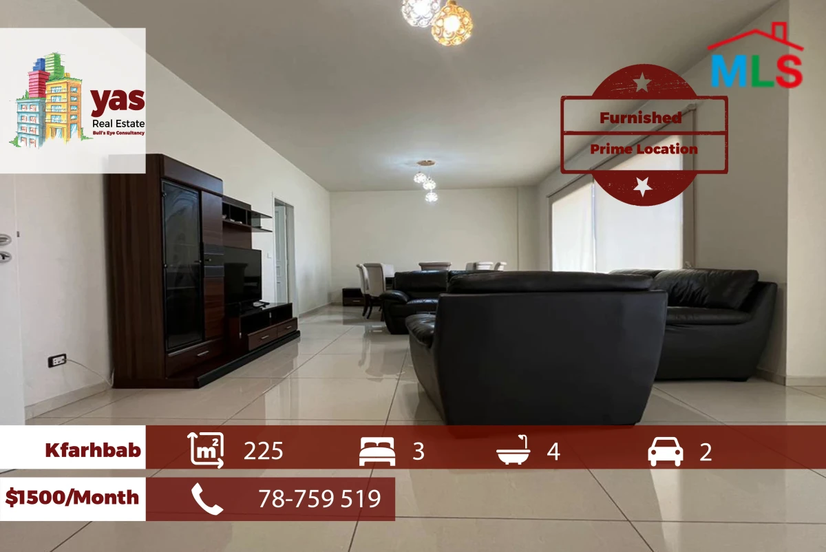 Kfarhbab 225m2 | Furnished | Rent | Open View | Catch | RH