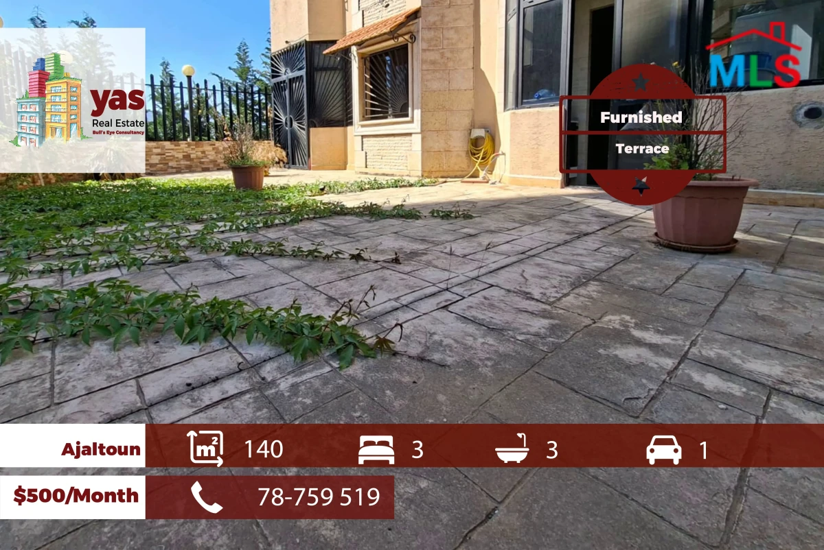 AJaltoun 140m2 | Terrace | Furnished | Rent | Prime Location | KH