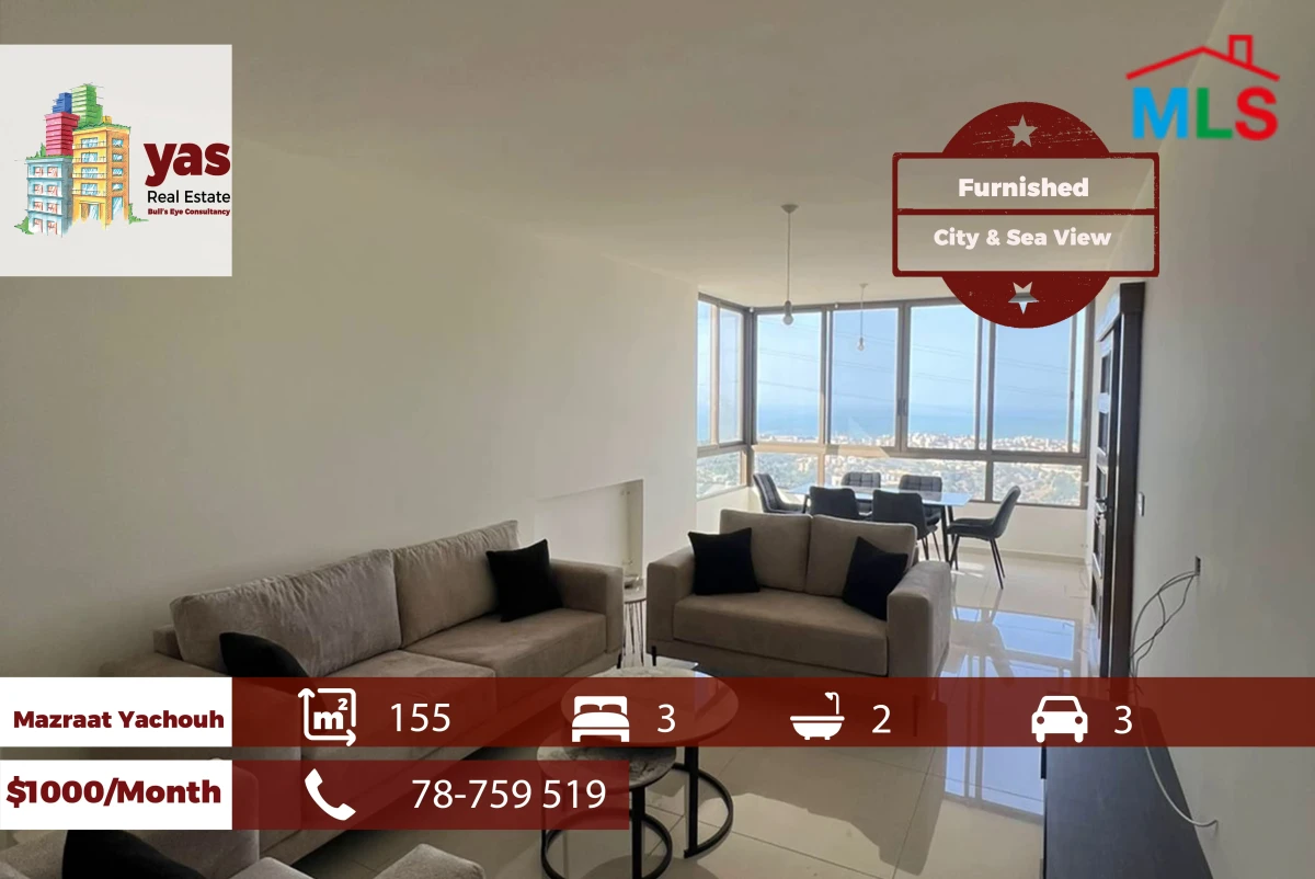 Mazraat Yachouh 155m2 | Furnished | Rent | Astonishing View | PM