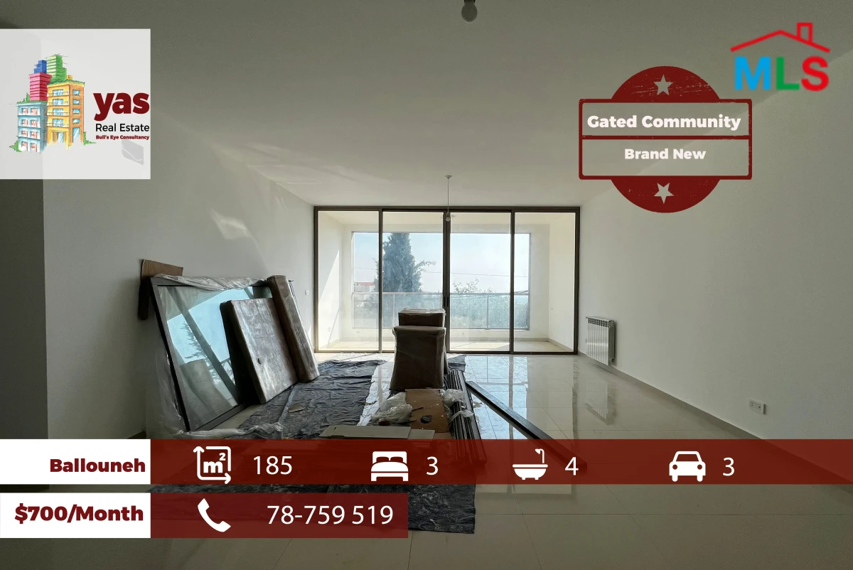 Ballouneh 185m2 | Brand New | Rent | Prime Location | KS