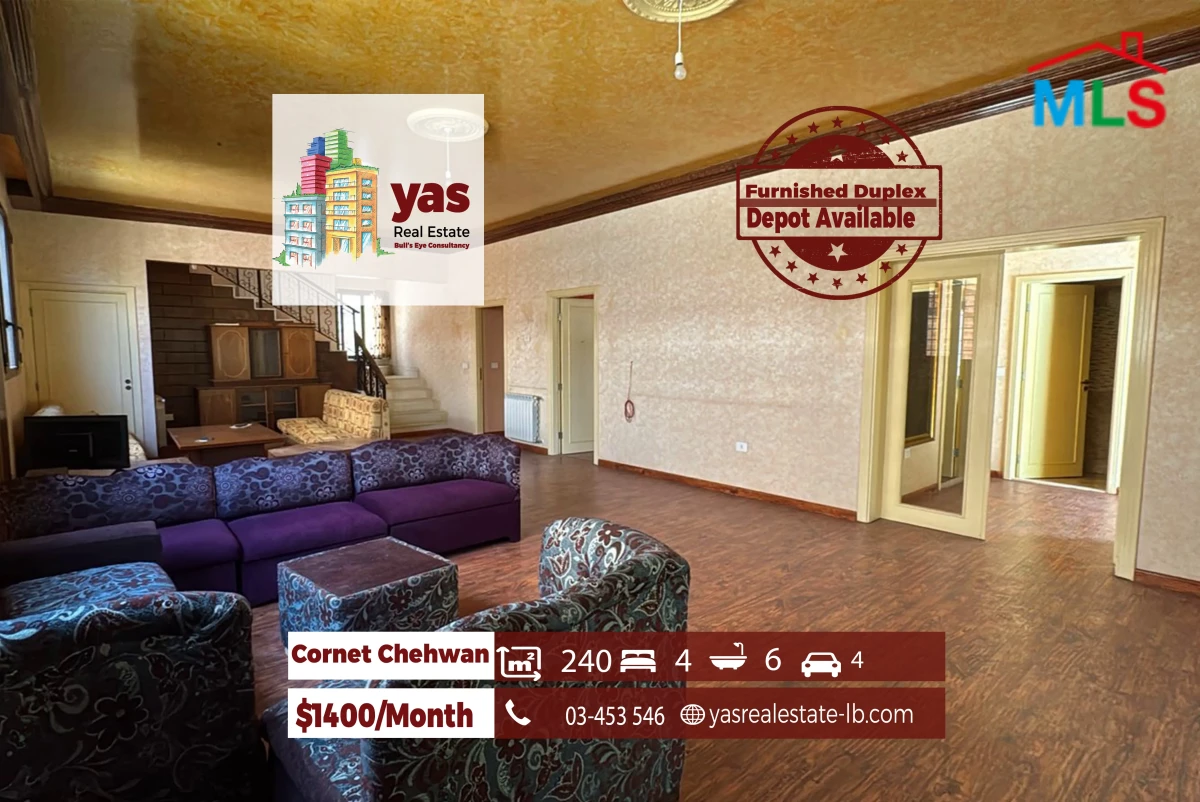 Cornet Chehwan 240m2 | Furnished Duplex | Rent | Depot available | RMK