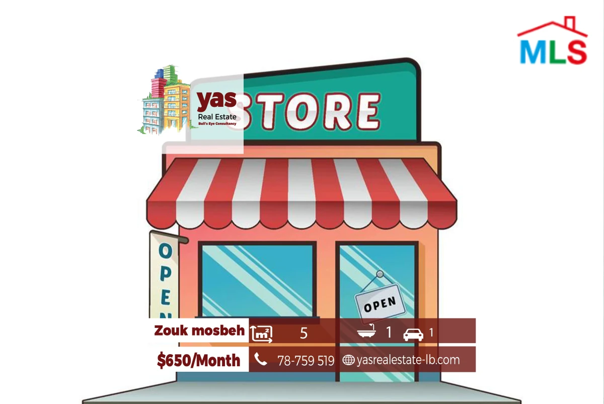 Zouk Mosbeh 55m2 | Shop | Rent | Active Street | Ideal Investment | RH