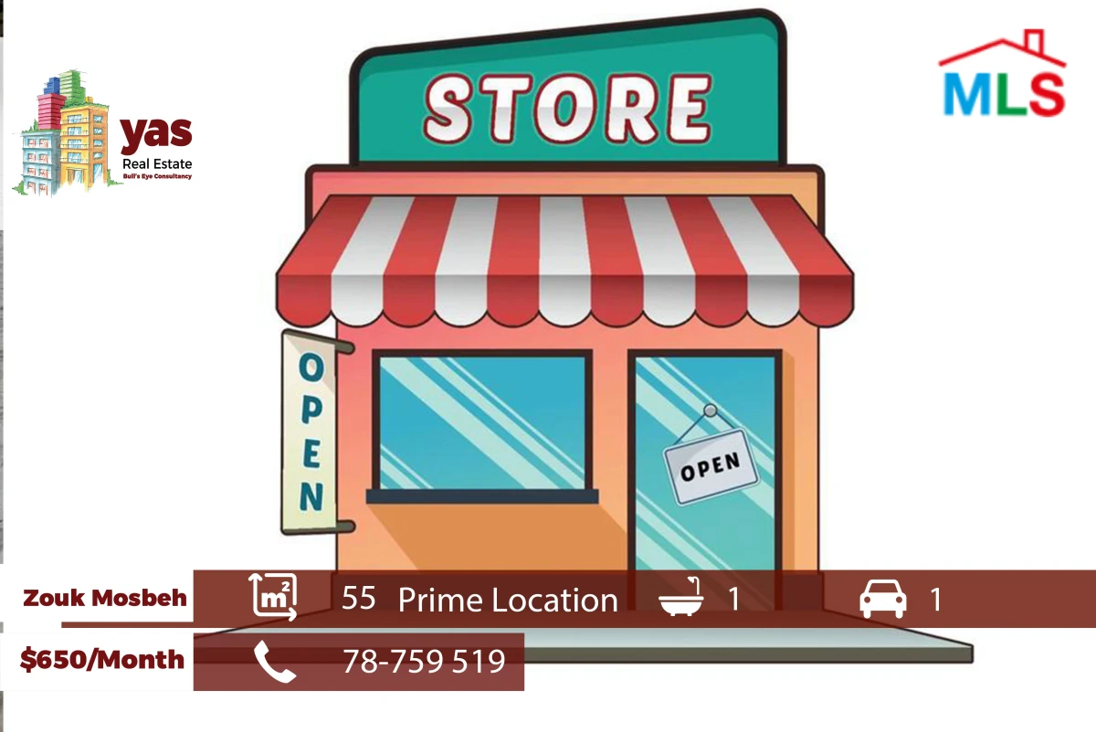 Zouk Mosbeh 55m2 | Shop | Rent | Active Street | Ideal Investment | RH