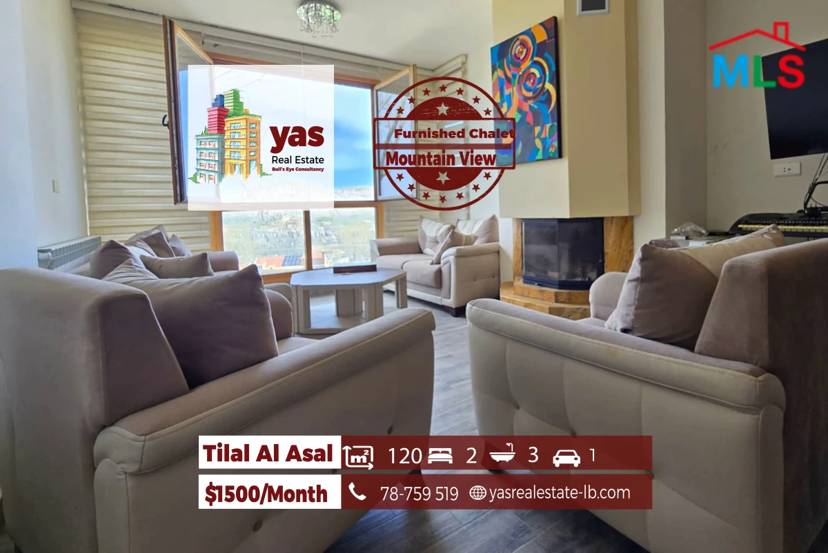 Tilal Al Asal 120m2 | Furnished Chalet | Rent | Mountain View | DA
