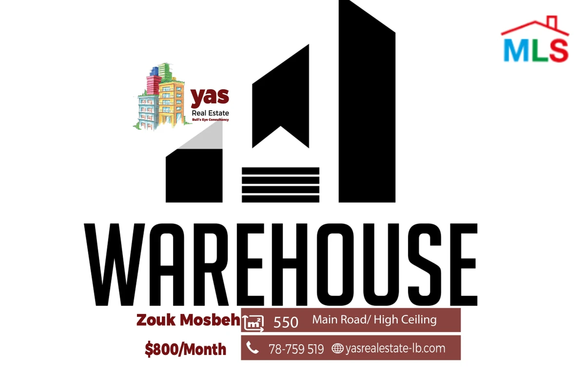 Zouk Mosbeh 550m2 | Warehouse | Rent | High Ceiling | EH/RH