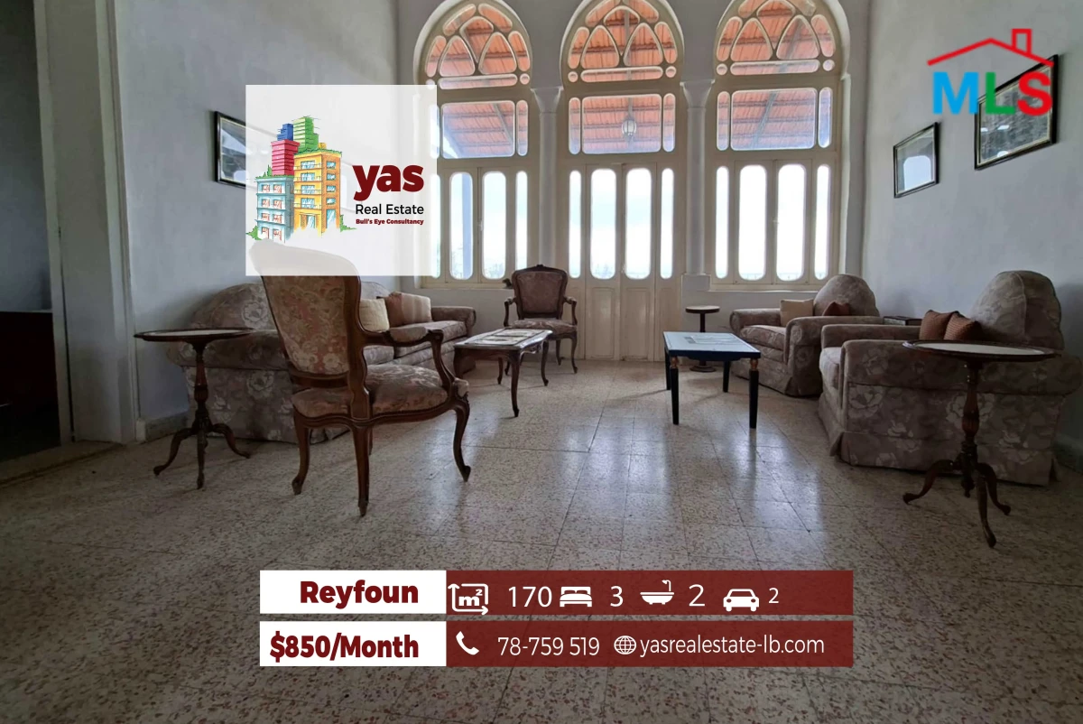 Reyfoun 170m2 | Terrace | Rent | Prime Location | Quiet Street | KH