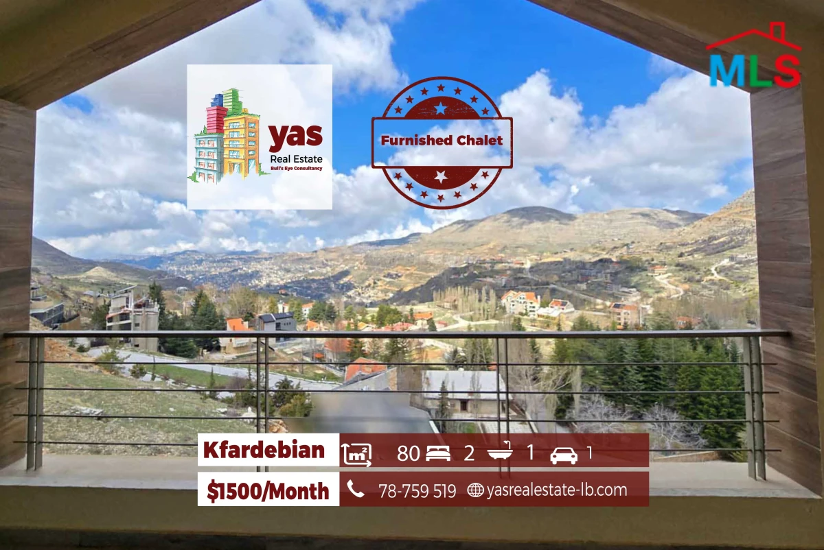 Kfardebian 80m2 | Furnished Chalet | Brand New | Mountain View | DA