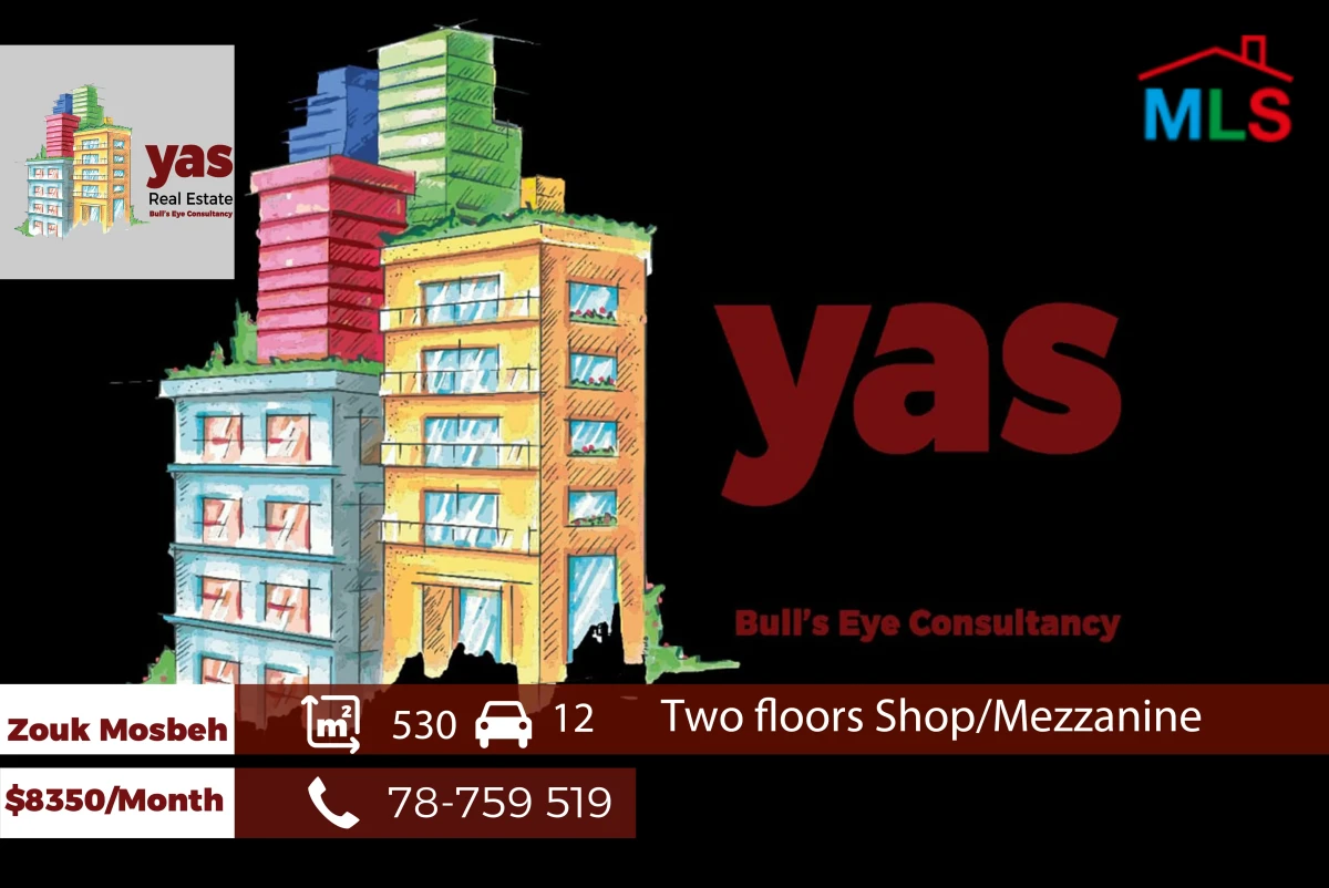 Zouk Mosbeh 530m2 | Two Floors | Rent | Main Road | MCH