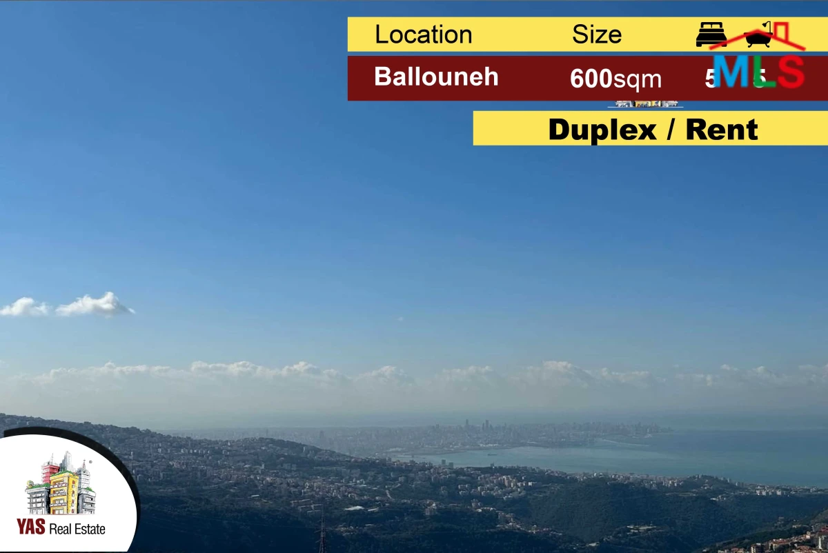 Ballouneh 600m2 | Duplex |Astonishing View | Super Upgraded | MY