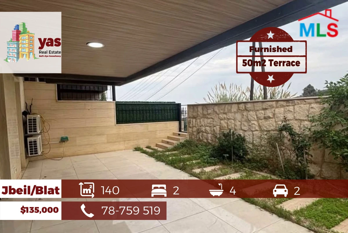 Jbeil/Blat 140m2 | 50m2 Terrace | Panoramic Sea View | Classy View|ABA