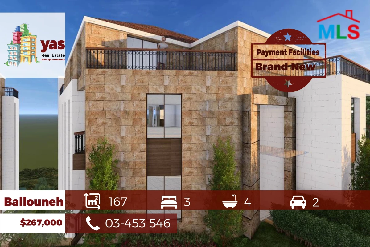 Ballouneh 167m2 | Payment Facilities | Astonishing View | Luxury | GA