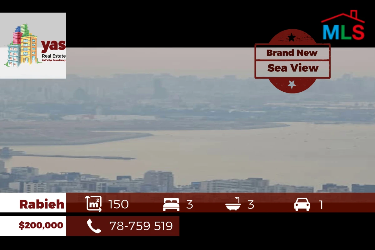 Rabieh 150m2 | Brand New | Open Sea | Prime Location | OH