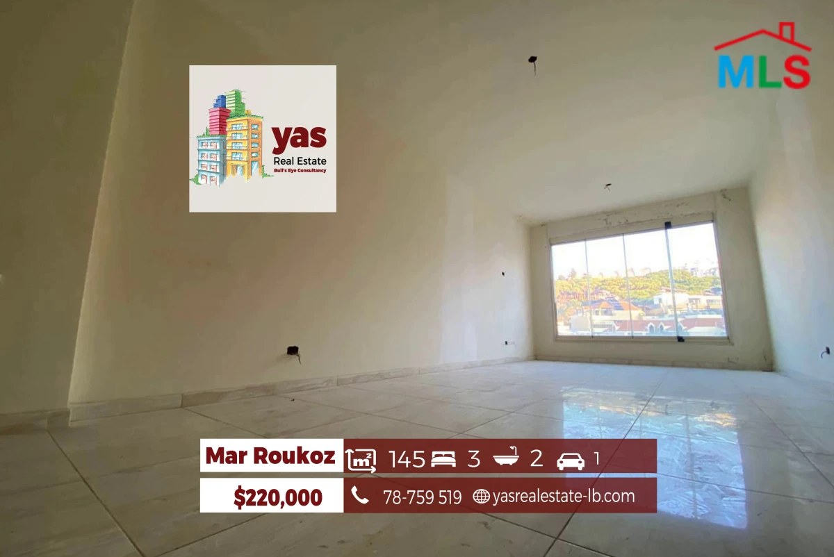 Mar Roukoz 145m2 | New | Partial View | Calm Street | AA/PED