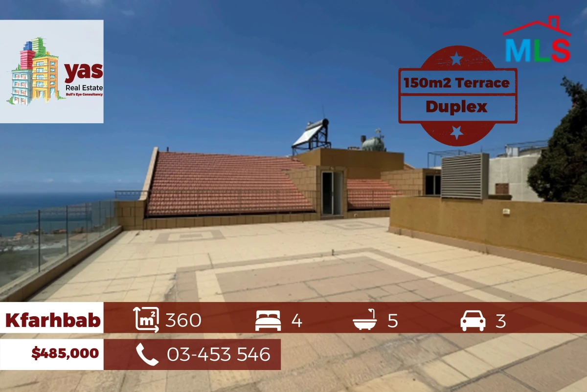 Kfarhbab 360m2 | 150m2 Terrace | Duplex | Astonishing View | JH