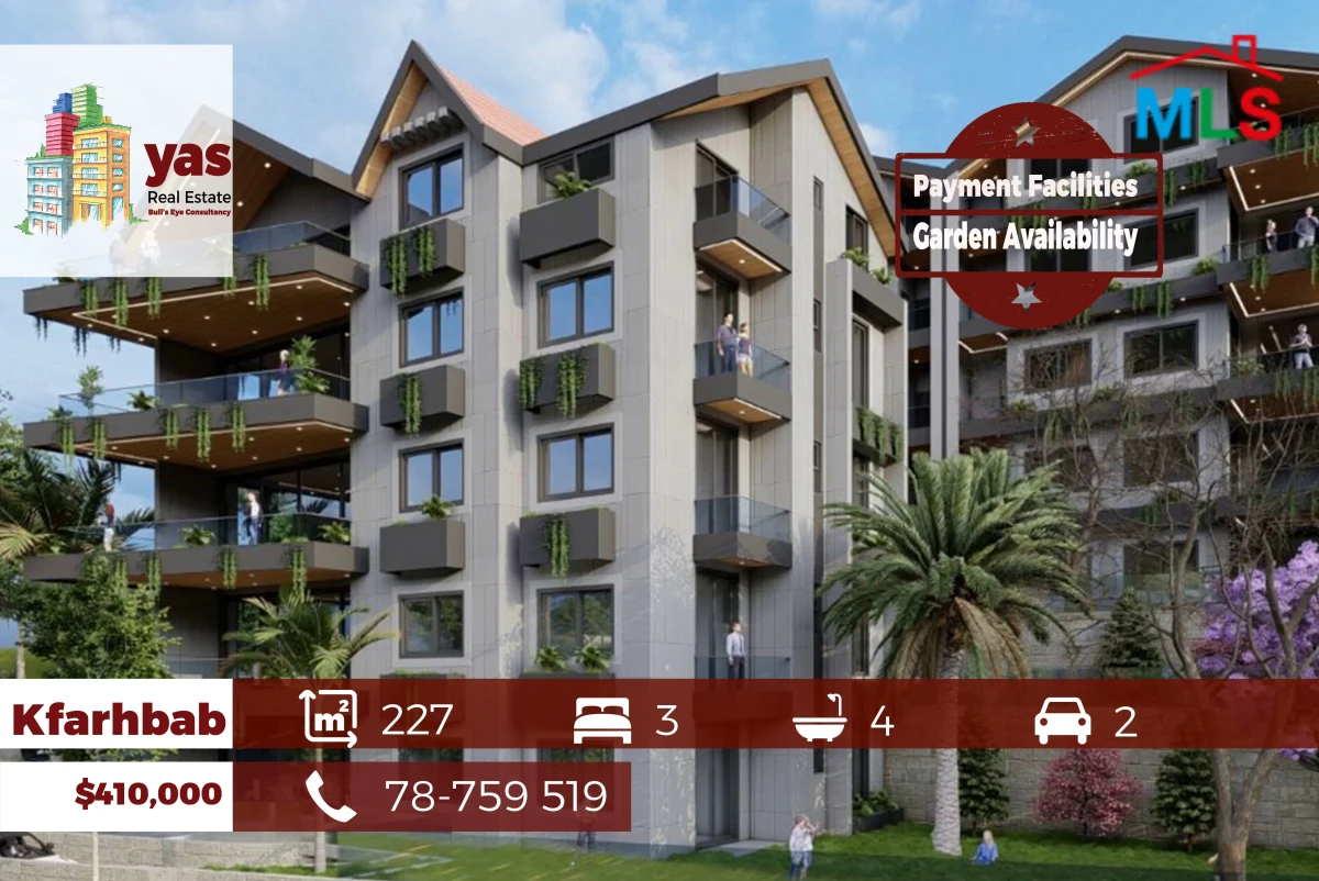 Kfarhbab 227m2 | Garden Availability | Payment Facilities | Luxury |JH