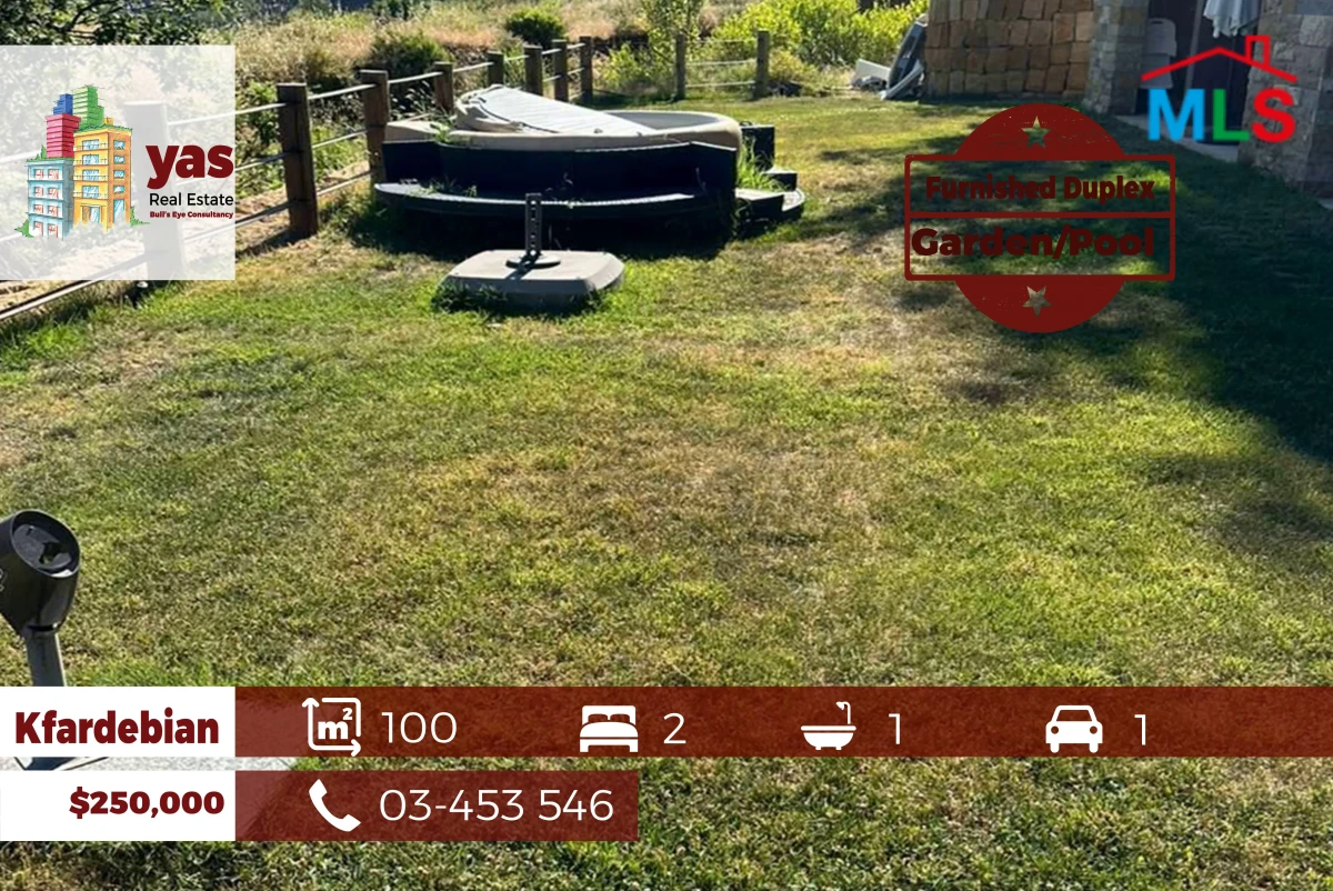 Kfardebian 100m2 | Furnished Duplex | Garden | Pool | SD