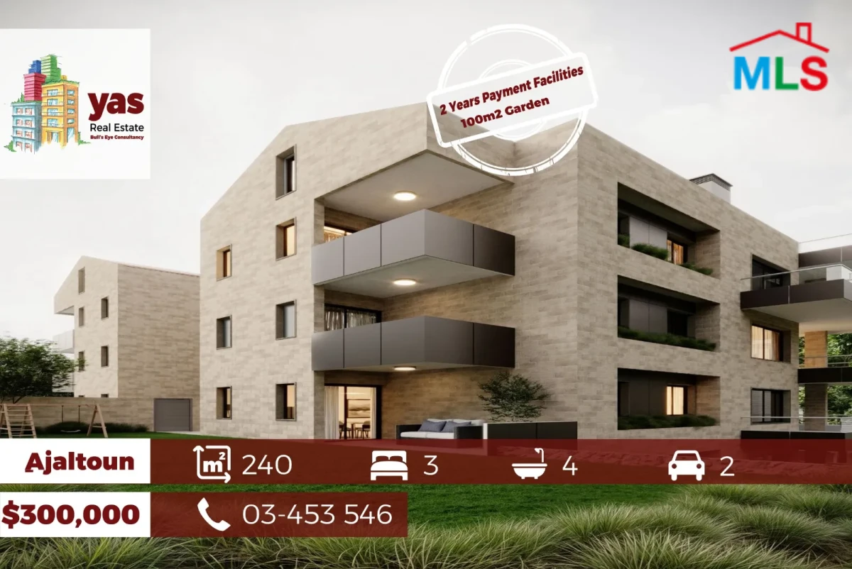 Ajaltoun 240m2 | 100m2 Garden| Under Construction| PAYMENT FACILITIES