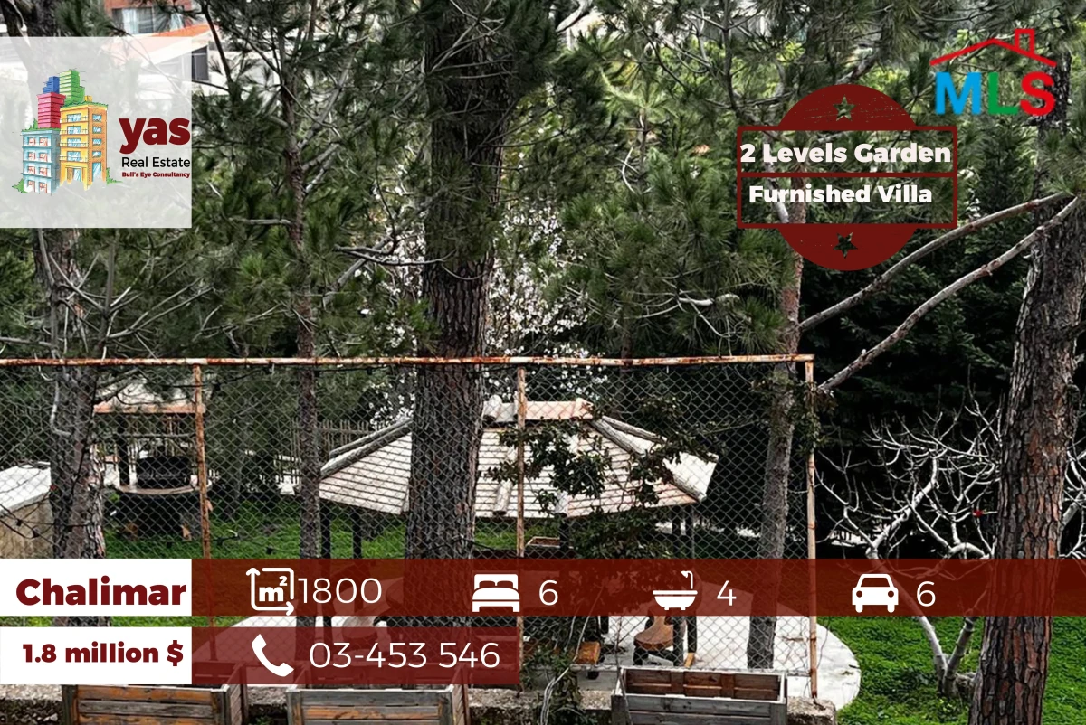 Baabdat/Chalimar 1800m2 | Triplex Villa | Furnished | Garden & Gym | OH