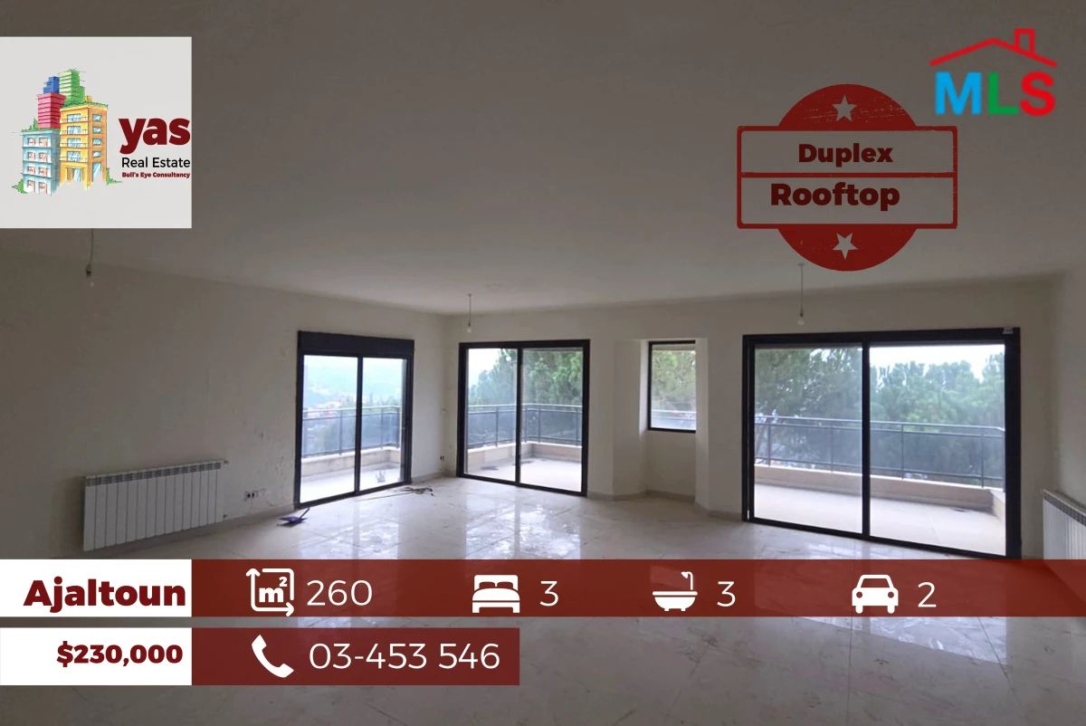 Ajaltoun 260m2 | Rooftop Duplex | High End | Mountain View | TO/HM
