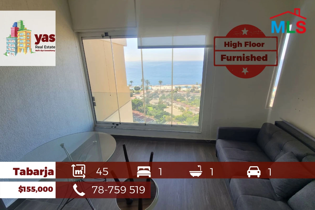 Tabarja 45m2 | Furnished Chalet | High Floor | Excellent Condiltion|OH