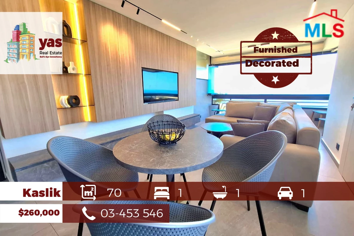 Kaslik 70m2 | Furnished Chalet | Sea View | Calm | OH