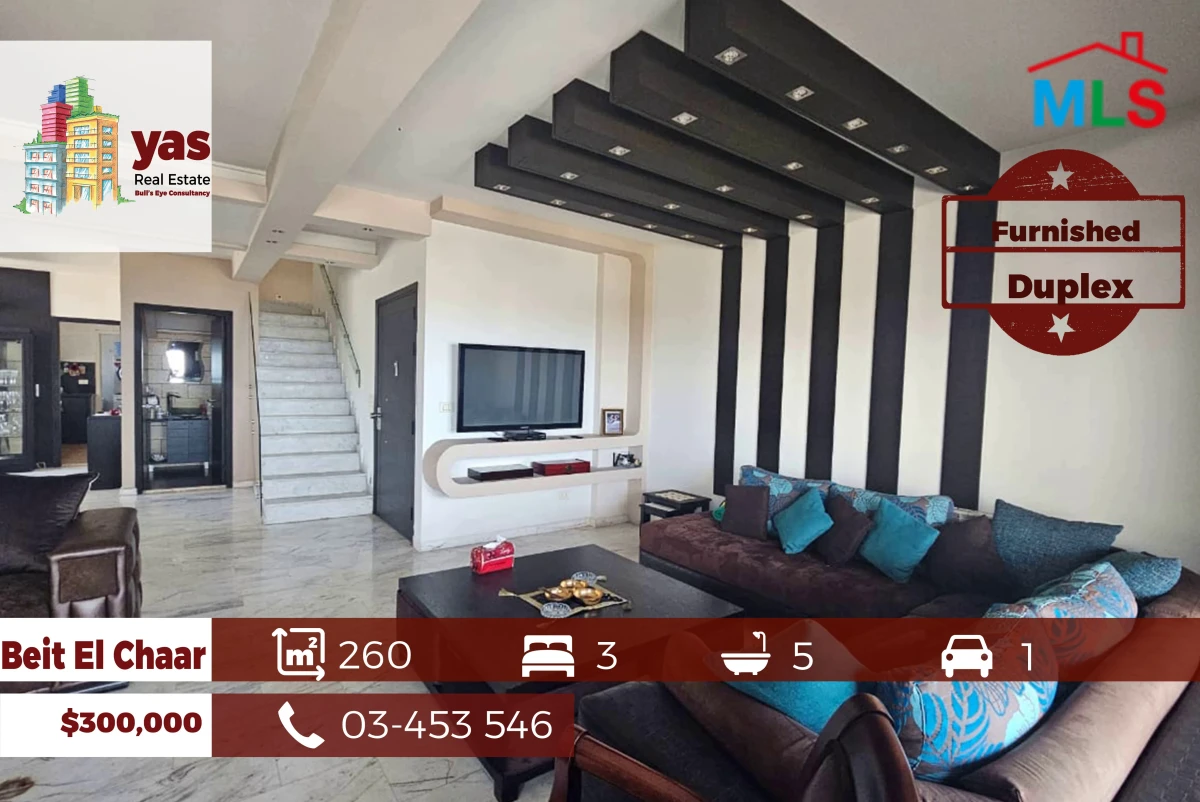 Beit El Chaar 260m2 | Furnished Duplex | Panoramic View | Catch | OH