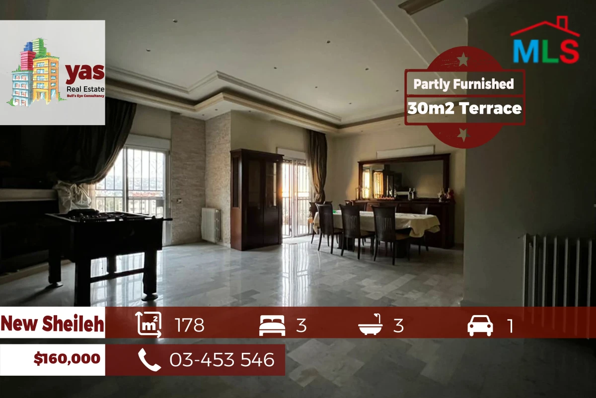 New Sheileh 178m2 | 30m2 Terrace | Semi Furnished | KS/TO