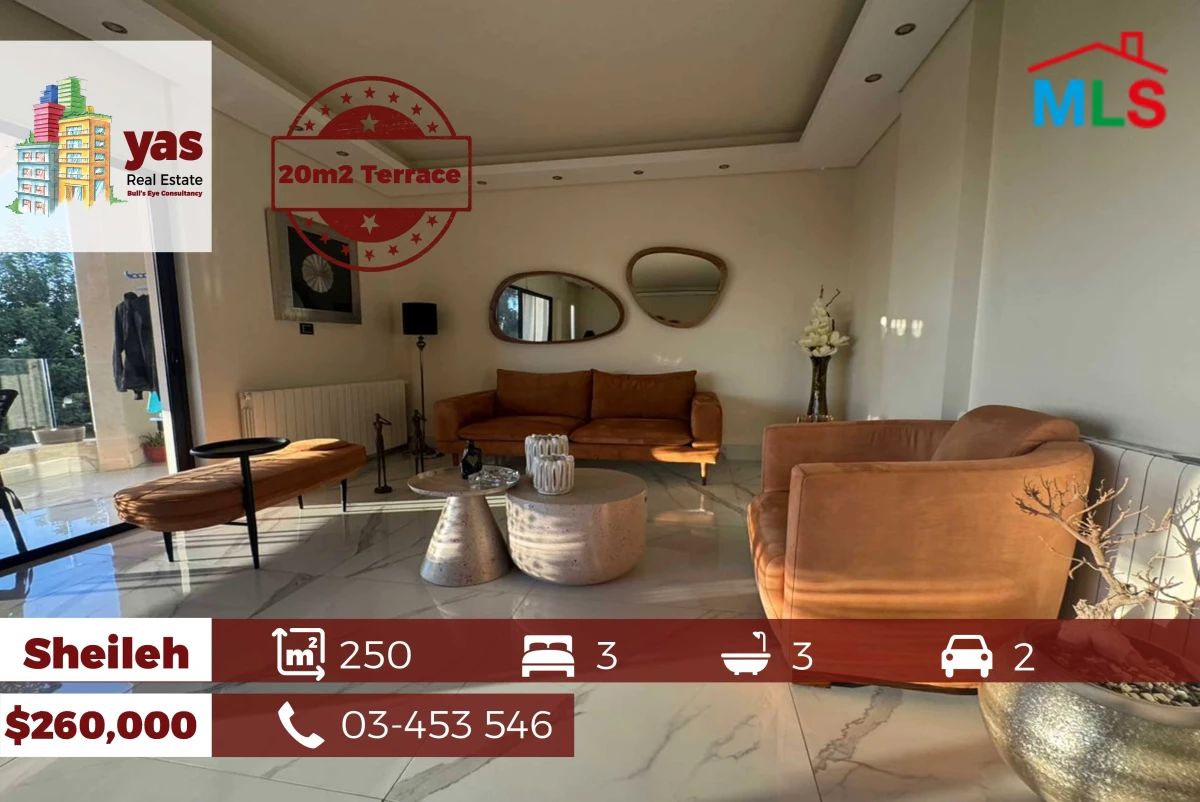 Sheileh 250m2 | 20m2 Terrace | Sea View | Modern | EL