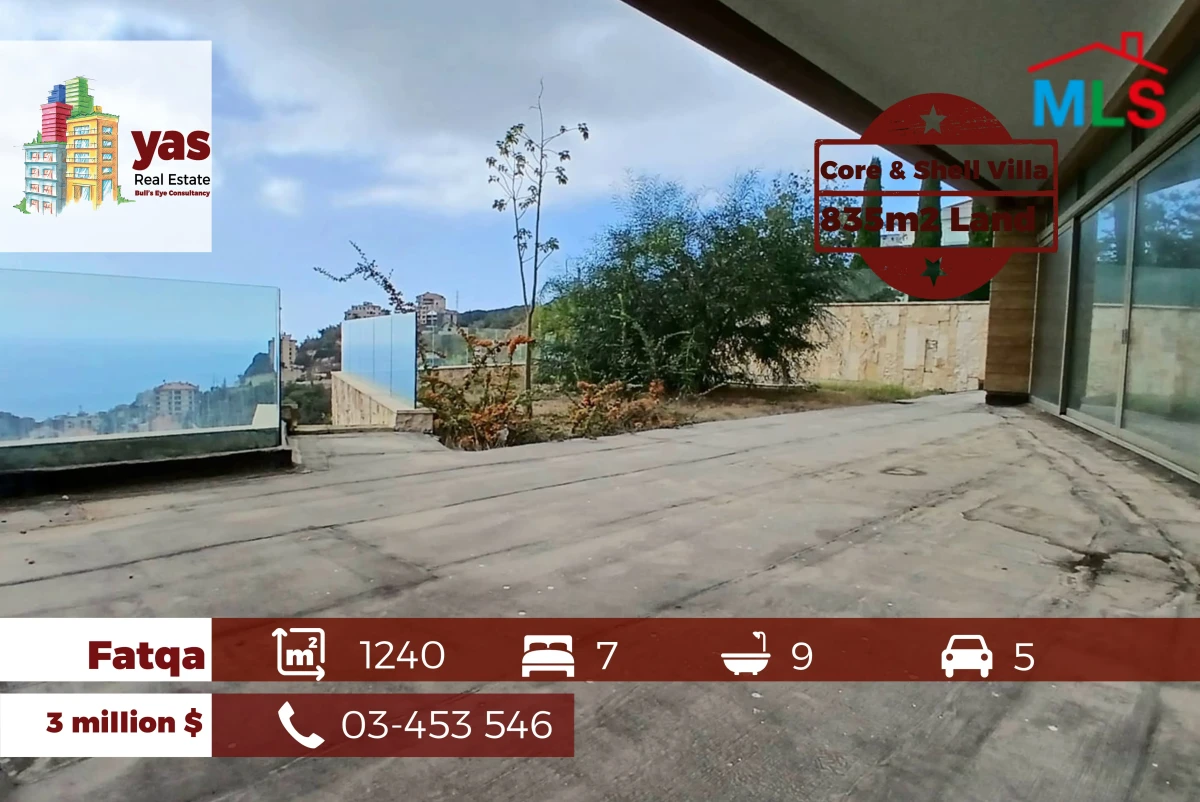 Fatqa 1240m2 | 835m2 Gard | Villa | Core & Shell | Panoramic view | IV