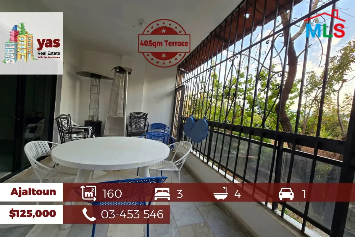 Ajaltoun 160m2 | 40m2 Terrace | Well Maintained | DA